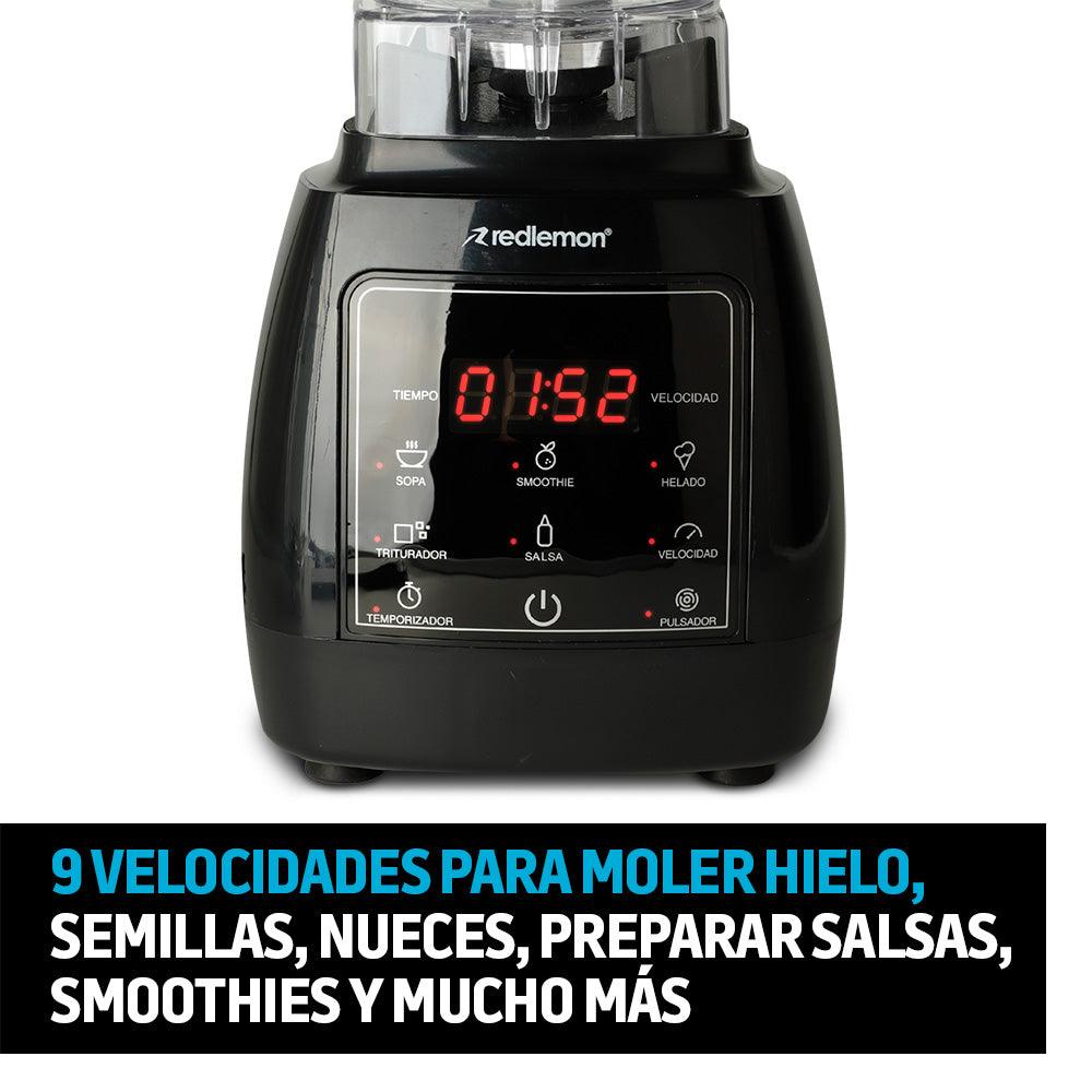 Licuadora Profesional de 1000 W, 9 Velocidades y 8 Funciones Automáticas 2 Litros - Redlemon