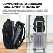 Mochila Expandible de 22 a 35 L para Laptop de 18 Pulgadas — detalle de diseño
