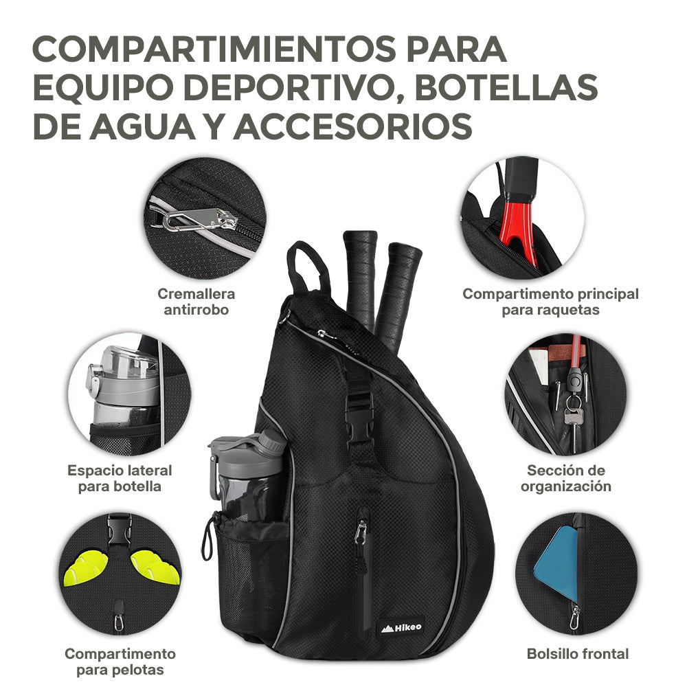 Mochila para Pádel de 10 L con Espacio para 2 Palas — detalle de diseño