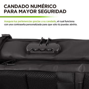 Mochila de Viaje para Laptop Expandible Impermeable Antirrobo - Redlemon