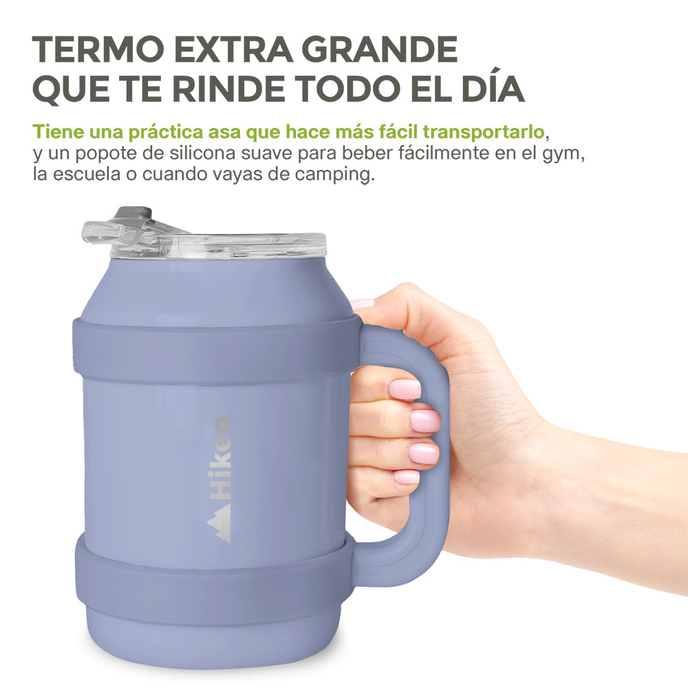 Termo de Acero Inoxidable 1.5 L con Popote y Asa HIKEO — vista adicional 21
