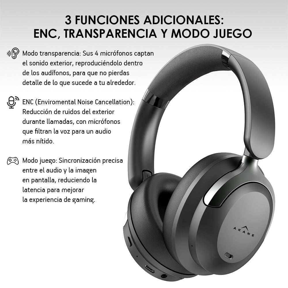 Audífonos Bluetooth 5.4 con Cancelación Activa de Ruido AKANE — vista adicional 14
