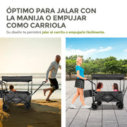 Carrito HIKEO jalado por el mango y empujado desde el manubrio
