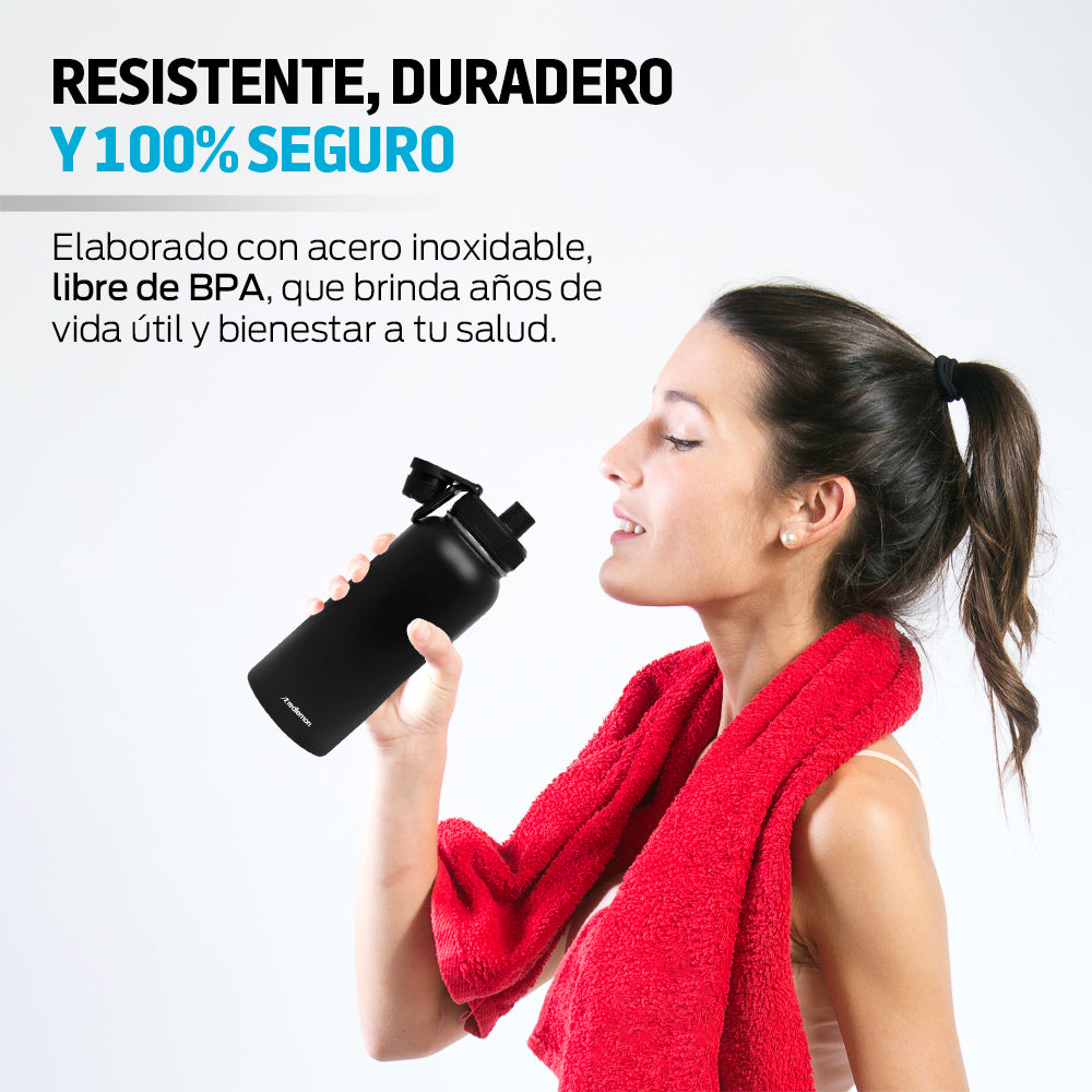 Termo de Acero Inoxidable de 940 ml con Doble Pared — detalle de diseño