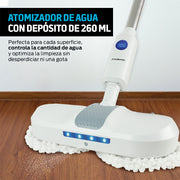 Trapeador Eléctrico Giratorio 200 RPM con Spray y Luz LED — detalle de diseño