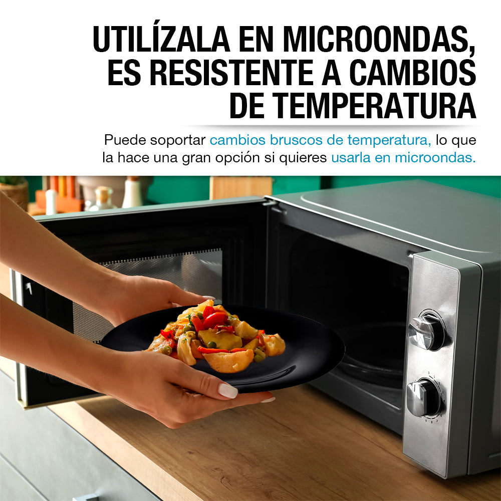 Vajilla de Opal 6 Personas (18 Pz.) Platos Ultra Resistentes