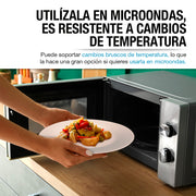 Vajilla de Opal 6 Personas (18 Pz.) Platos Ultra Resistentes