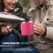 Taza Térmica de Acero Inox. con Tapa Hermética (400 ml) Redlemon Technology México