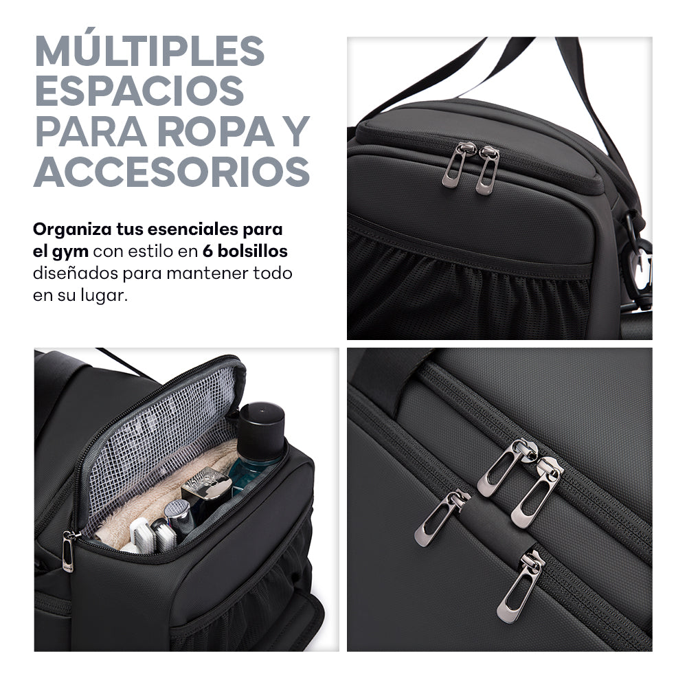 Maleta Mochila Deportiva de 30 L con Compartimento Húmedo — detalle de diseño