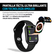 Smartwatch Pantalla Táctil AMOLED 1.96” con Funciones de Salud IP67