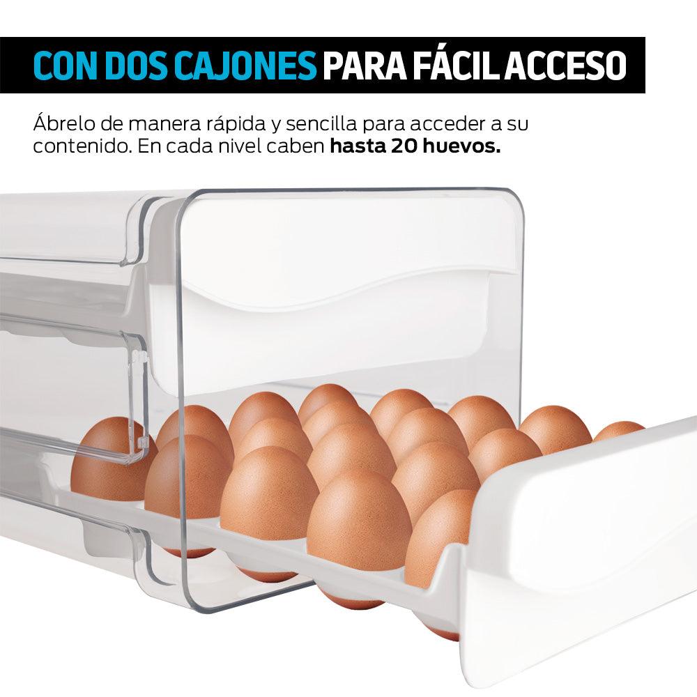 Organizador de 40 Huevos para Refrigerador y Cocina de Acrílico - Redlemon
