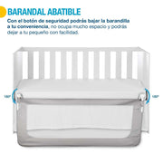Barandal para Cama de Niños de Altura Ajustable Universal - Redlemon