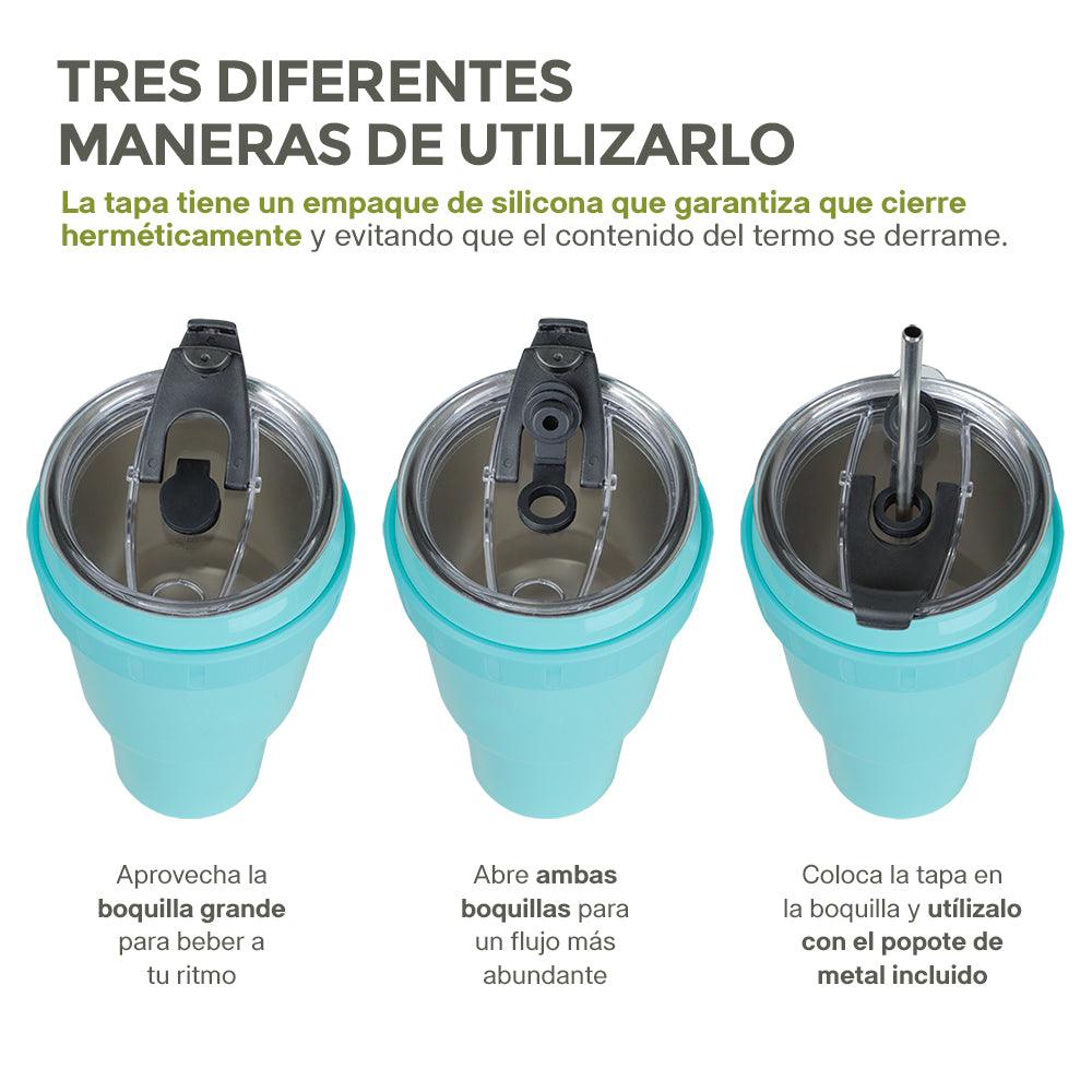 Termo de Acero Inoxidable Doble Pared 2 Vasos Térmicos XL de 1.2 L - Redlemon