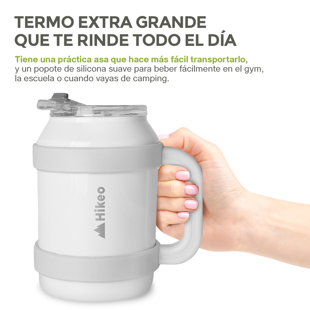 Termo de Acero Inoxidable 1.5 L con Popote y Asa HIKEO — vista adicional 13