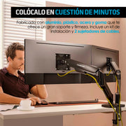 Soporte Articulado para 2 Monitores de 17 a 27 Pulgadas — funciones y uso