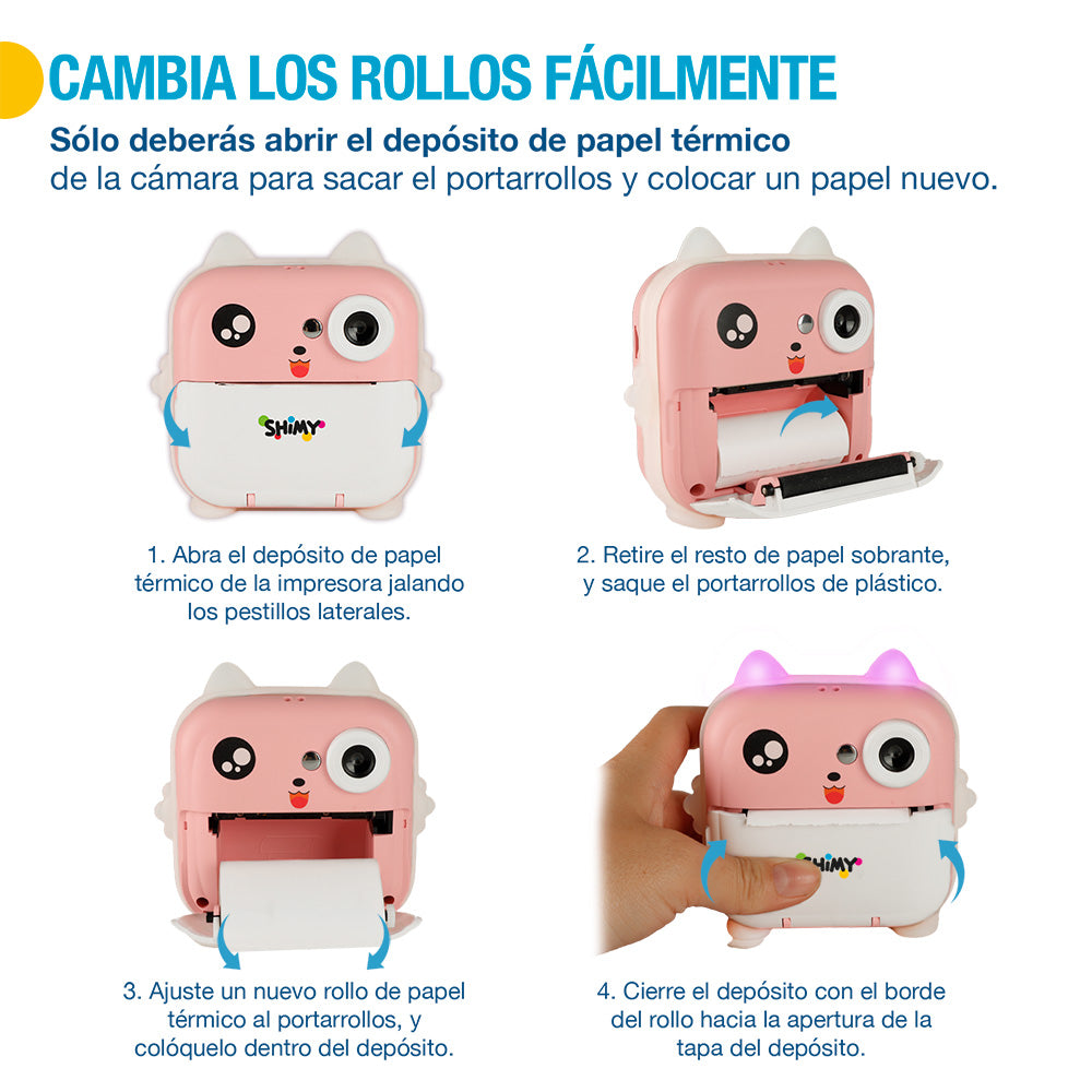 10 Rollos de Papel Térmico para Cámara Digital Shimy SKU 84132 (57mm)