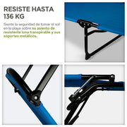 Catre Plegable Portátil con Techo Desmontable Camastro para Alberca