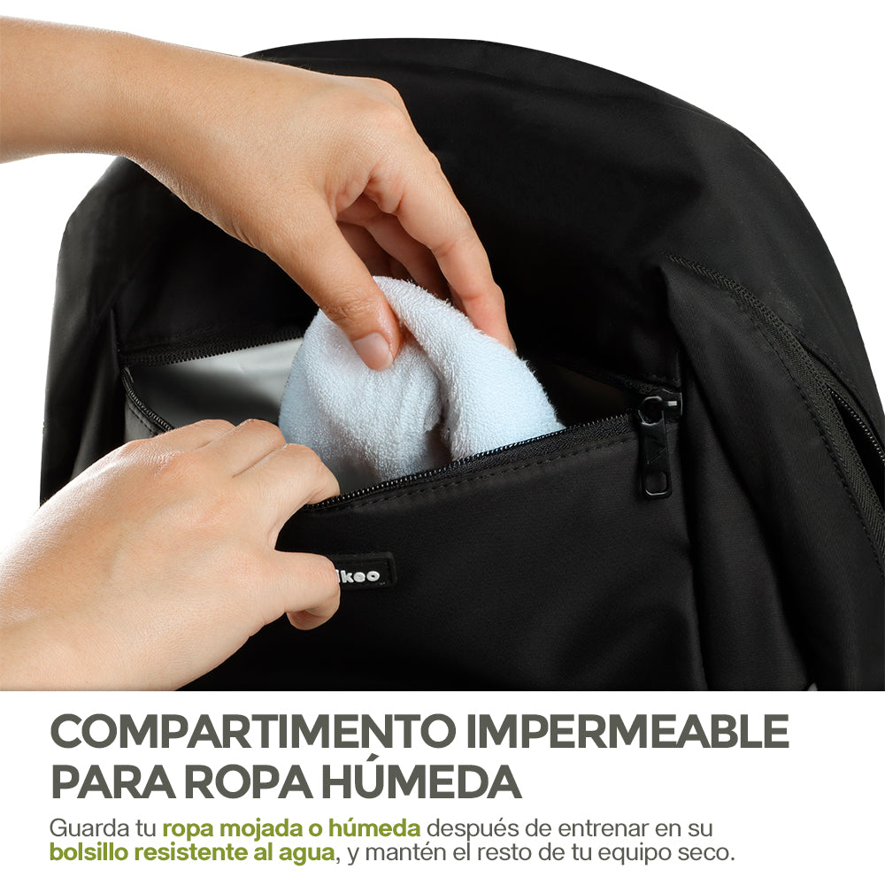 Mochila para Tenis para 2 Raquetas, Calzado y Ropa Húmeda