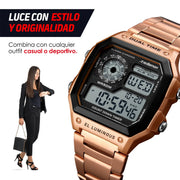 Reloj Digital Clásico con Correa de Metal Mod. 1335 Redlemon Technology México