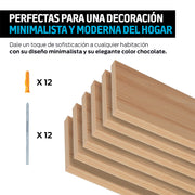 Repisas Flotantes de Madera 6 Piezas de 30x15 cm Redlemon Technology México
