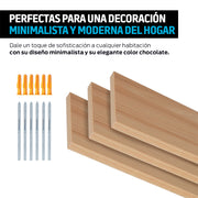 Repisas Flotantes Madera 3 Pz 30x15, 40x15 y 50x15 cm Redlemon Technology México