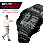 Reloj Digital Clásico con Correa de Metal Mod. 1335 Redlemon Technology México