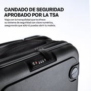 Maleta Carry On 20” Expandible Equipaje de Mano Plegable con Candado