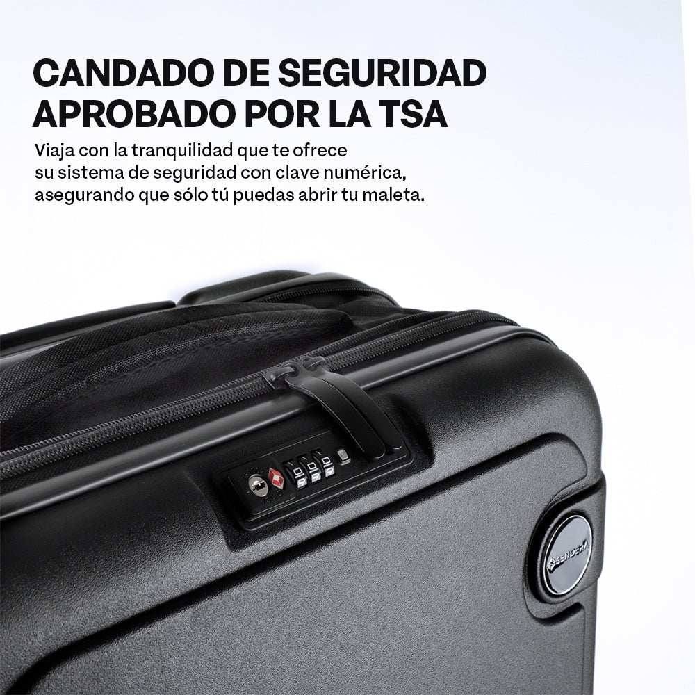 Maleta Carry On 20” Expandible Equipaje de Mano Plegable con Candado