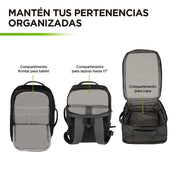 Mochila de Viaje para Laptop Expandible Impermeable Antirrobo - Redlemon