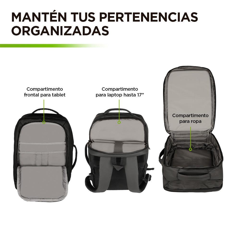 Mochila de Viaje para Laptop Expandible Impermeable Antirrobo - Redlemon