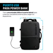 Mochila para Laptop Antirrobo Extra Grande con Puerto USB Redlemon Technology México