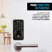 Cerradura inteligente 3 en 1 con app, código y llave — funciones y uso