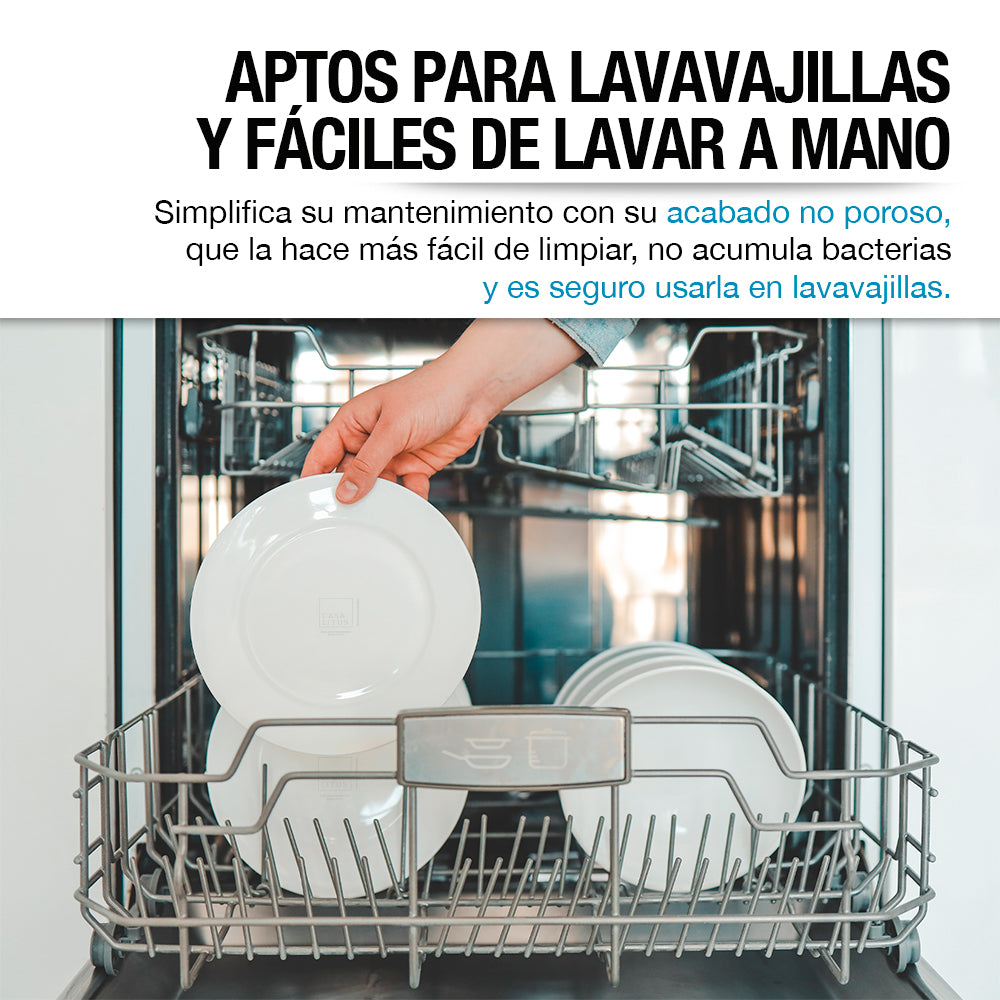 Vajilla de Opal 6 Personas (18 Pz.) Platos Ultra Resistentes