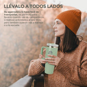 Termo para Agua y Café de Viaje Acero Inox. Doble Pared 1.2 Litros Hikeo - Redlemon