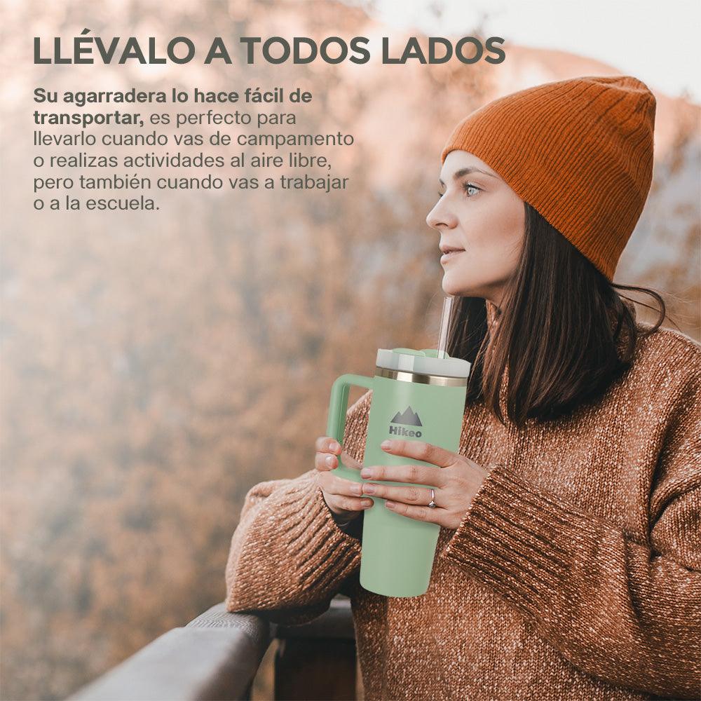 Termo para Agua y Café de Viaje Acero Inox. Doble Pared 1.2 Litros Hikeo - Redlemon