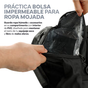 Maleta Mochila Deportiva de 30 L con Compartimento Húmedo — funciones y uso