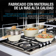 Batería de Cocina Cubierta de Cerámica Antiadherente 10 Piezas