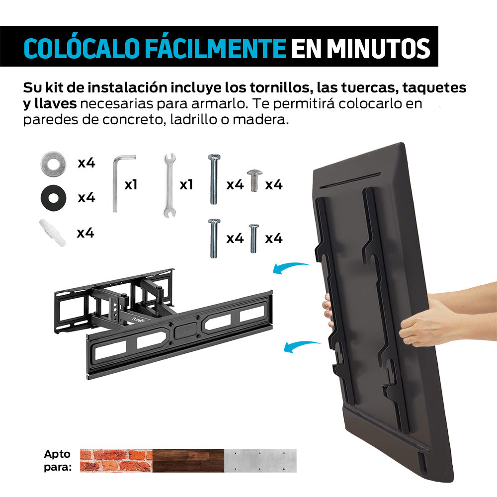 Soporte Articulado para TV de 37 a 80 Pulgadas, hasta 40 kg — funciones y uso