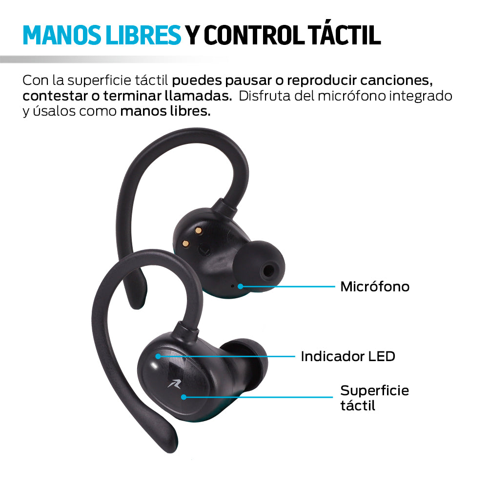 Audífonos Inalámbricos Air-Sport 2 Bluetooth 5.1 Contra Agua IPX4 Redlemon Technology México