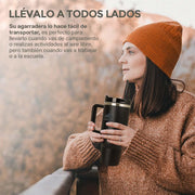 Termo para Agua y Café de Viaje Acero Inox. Doble Pared 1.2 Litros Hikeo - Redlemon