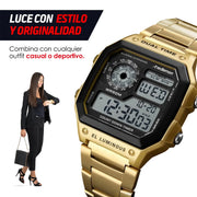 Reloj Digital Clásico con Correa de Metal Mod. 1335 Redlemon Technology México