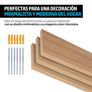 Repisas Flotantes de Madera 3 Piezas de 30x15 cm - Redlemon