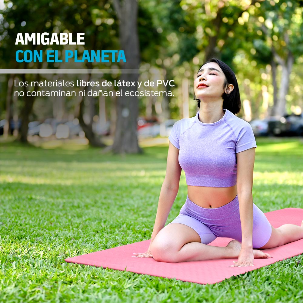 Tapete para Yoga Pilates con Correa para Transportar, 9mm, Ideal para Ejercicio