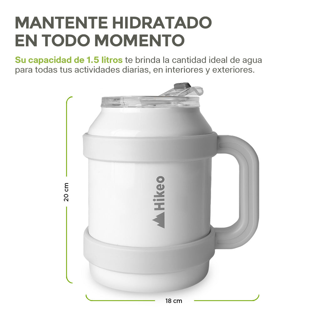 Termo de Acero Inoxidable 1.5 L con Popote y Asa HIKEO — vista adicional 15