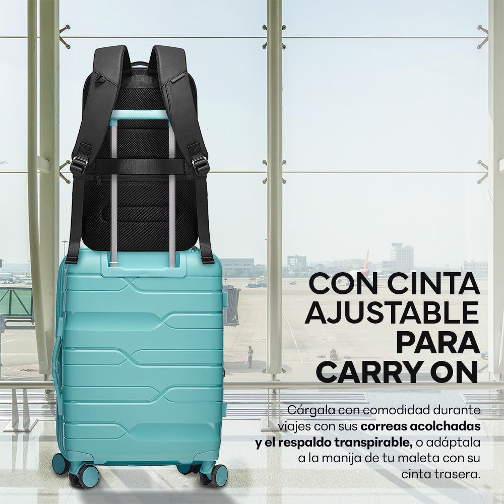 Mochila para Laptop de 17.5 Pulgadas, 25 L con Candado USB — medidas y especificaciones