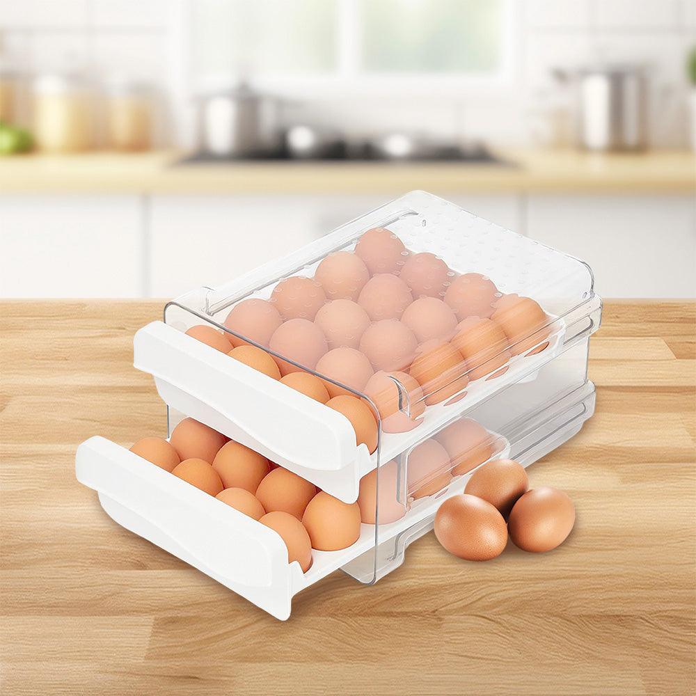Organizador de 40 Huevos para Refrigerador y Cocina de Acrílico - Redlemon