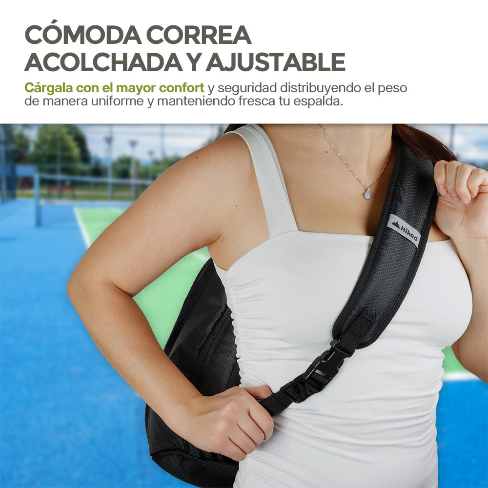 Mochila para Pádel de 10 L con Espacio para 2 Palas — medidas y especificaciones