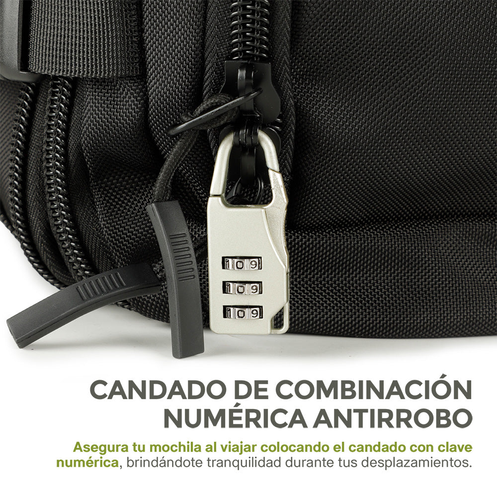 Mochila Expandible de 40 L para Laptop de 18 Pulgadas — medidas y especificaciones