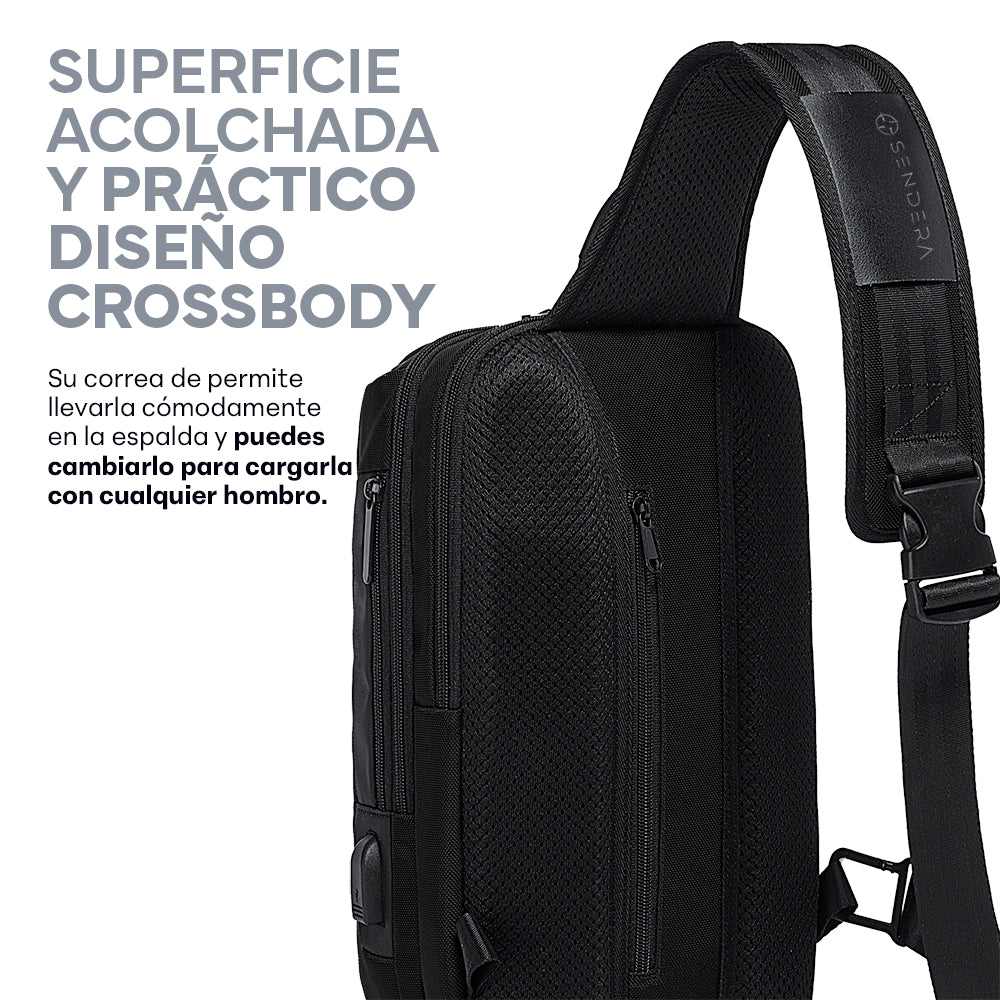 Mochila Crossbody con Candado TSA y Puerto USB Redlemon — medidas y especificaciones