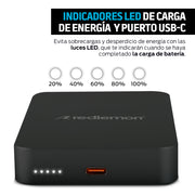 Power Bank Magnético de 10,000 mAh con Carga de 15 W — medidas y especificaciones